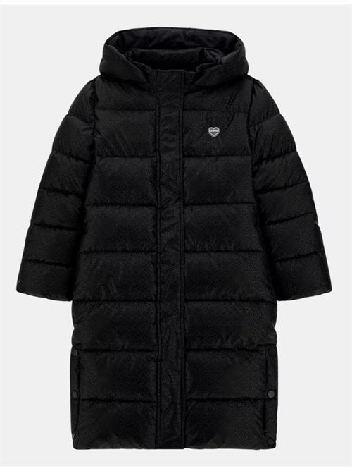 hooded ls long padded puffer GUESS | J5BL12 WGIW0JBLK